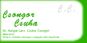 csongor csuha business card